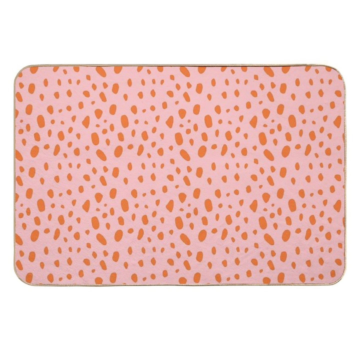 Animal Spots Pink And Orange Long-Lasting Bath Mat