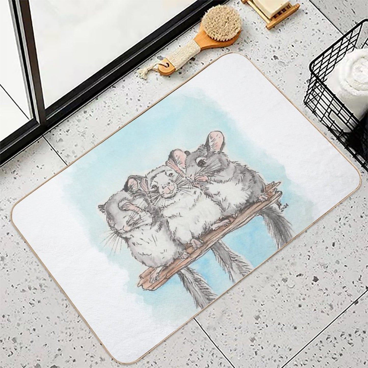 See Nothing, Hear Nothing, Say Nothing High-Traffic Bath Mat