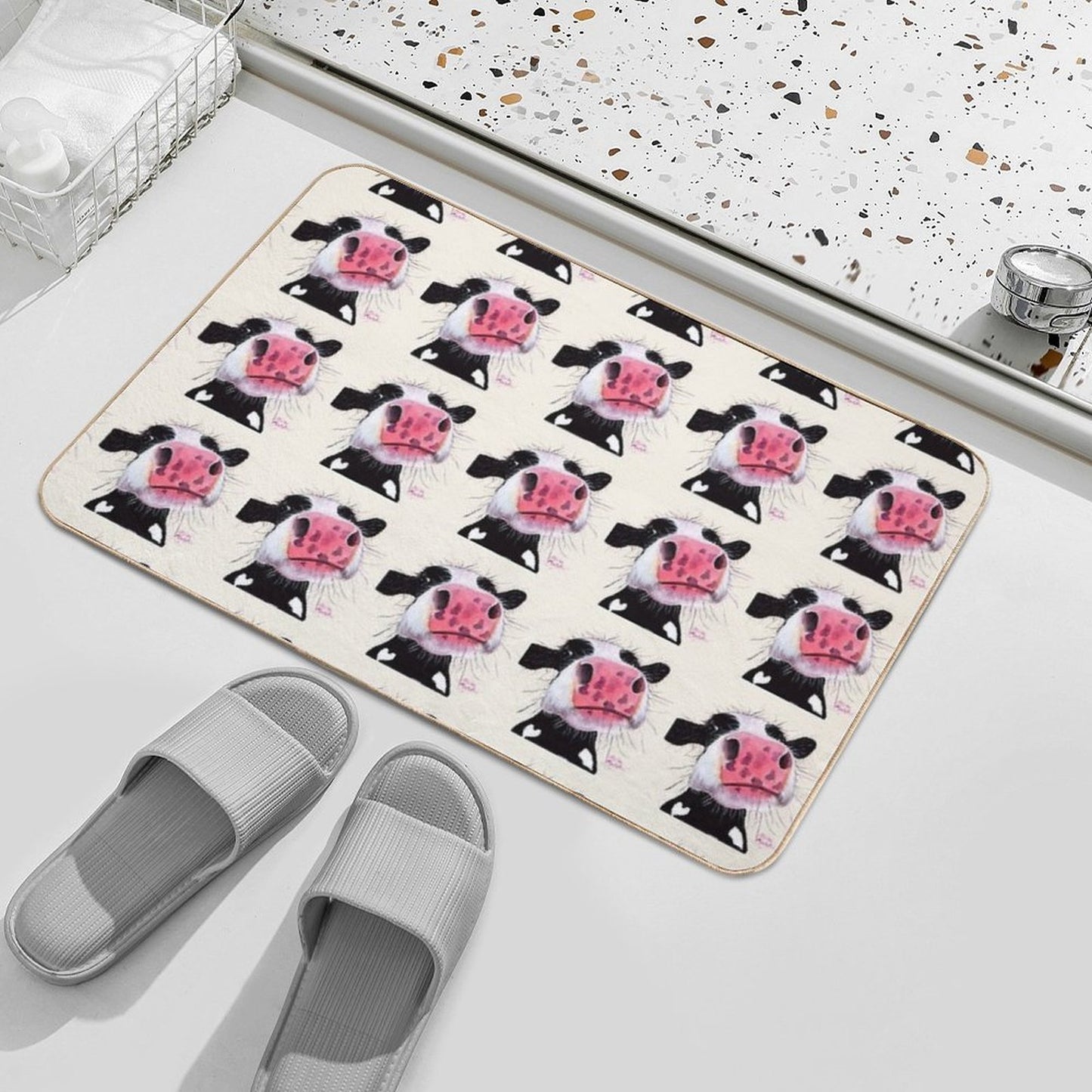 COW PRiNT 'BETTY BLUEBERRY' BY SHIRLEY MACARTHUR Versatile Bath Mat
