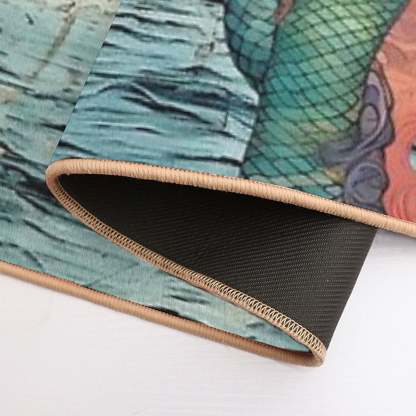 Vintage Mermaid Nautical Fade-Resistant Bath Mat