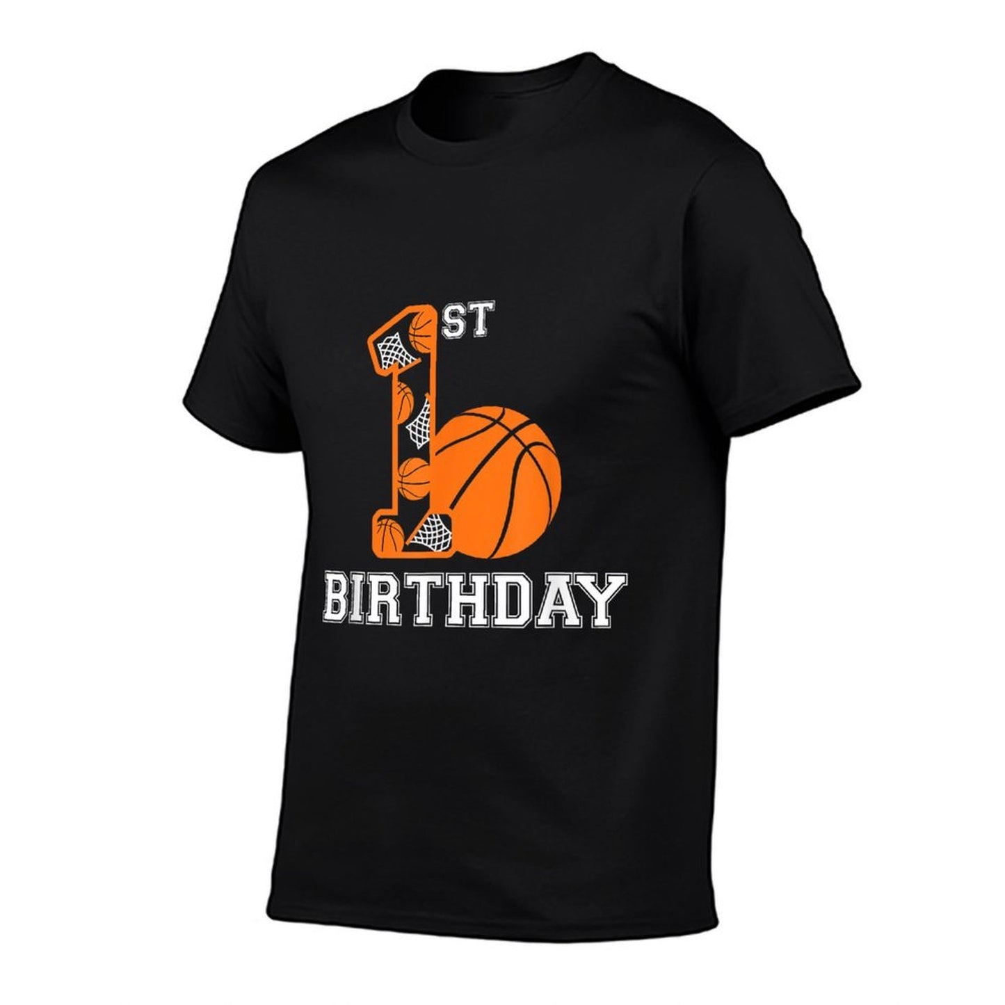 Basketball Birthday 1st for Kids Boys Girls 1 Year Old Tagless Design T-Shirt