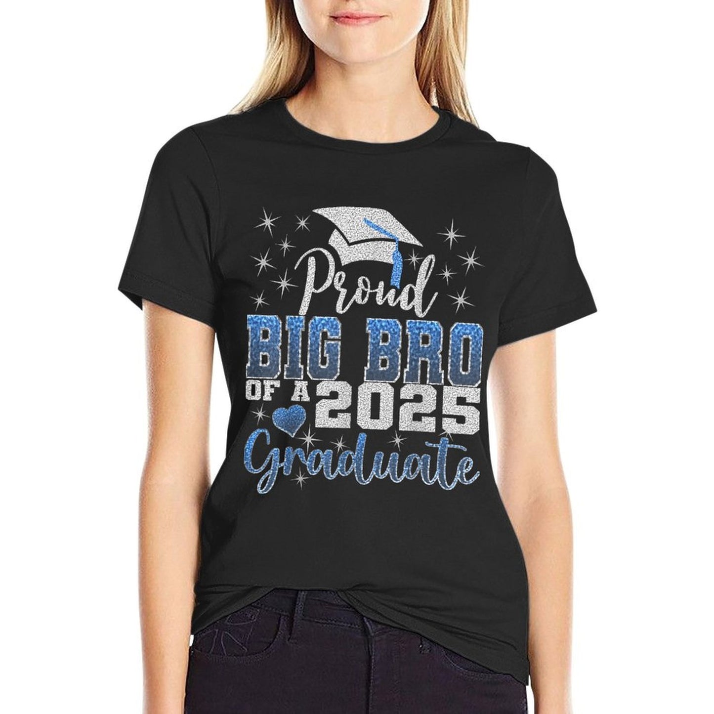 Super Proud Big Bro of 2025 Graduate Awesome Family Relaxed-fit T-Shirt