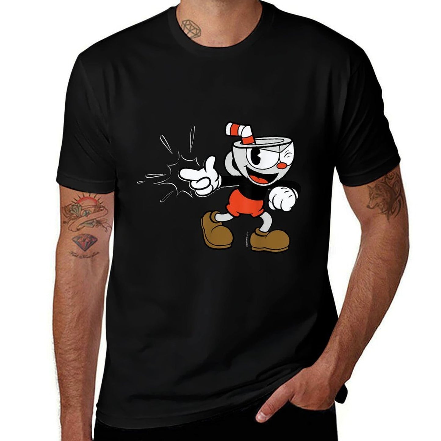 Cuphead Classic Wink With A Snap Trendy Pattern T-Shirt