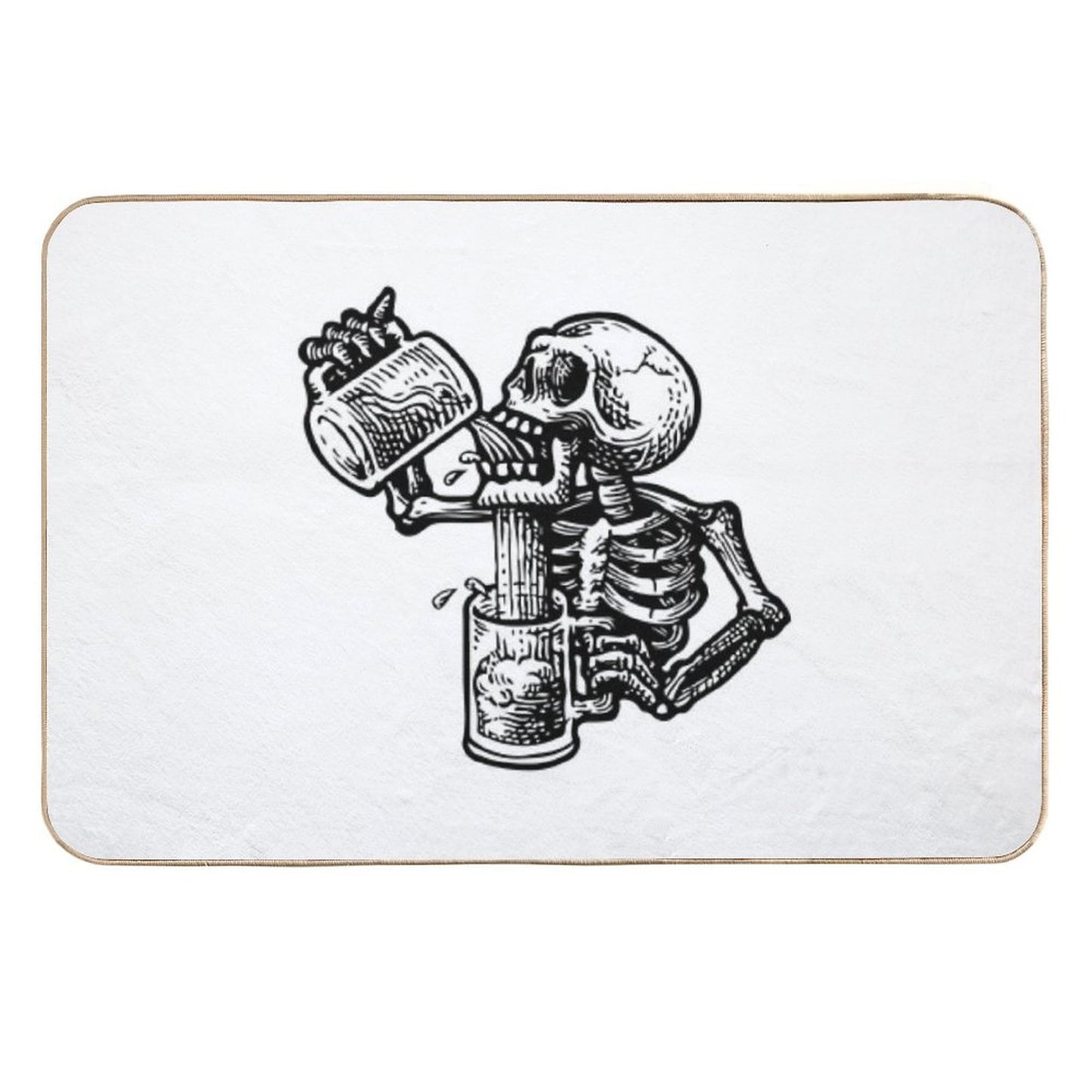 Drunk Skull Pet-Safe Bath Mat