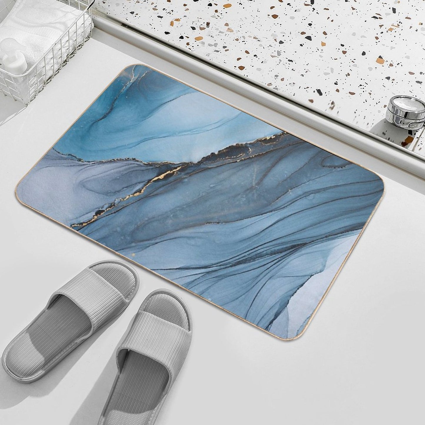 Mystery - Mixed Media Art Eco-Friendly Bath Mat