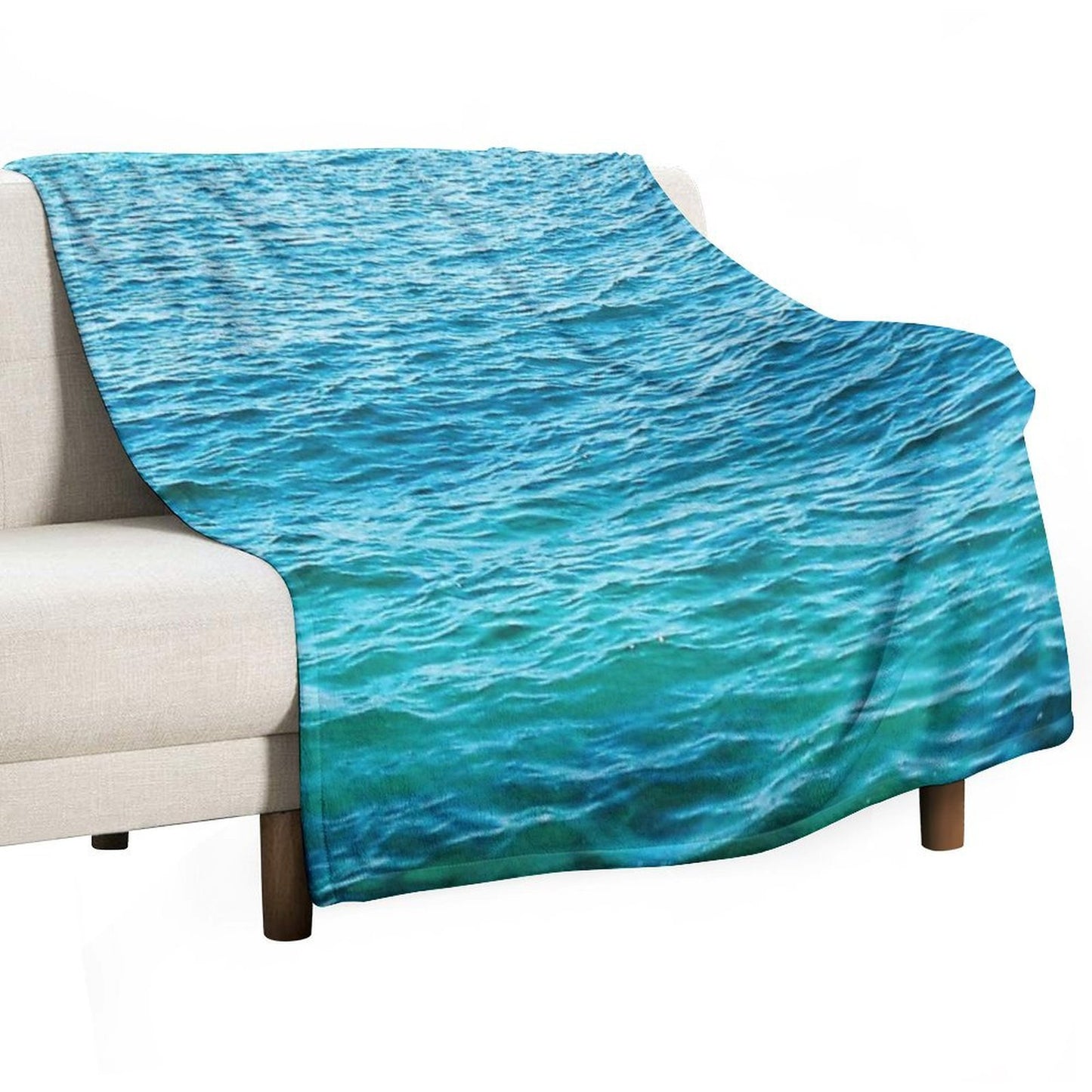 Turquoise Ocean Multi-functional Throw Blanket