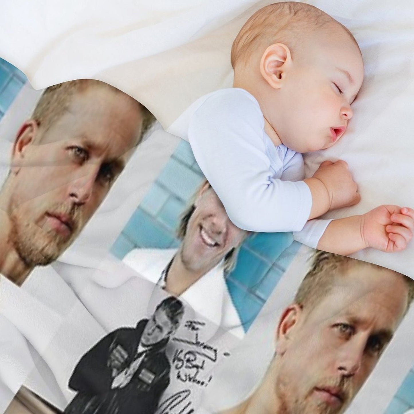 Charlie Hunnam Signed Art Travel-friendly Throw Blanket