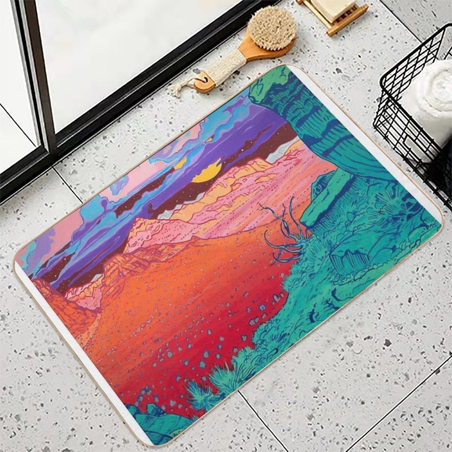 Pink Clouds Repositionable Bath Mat