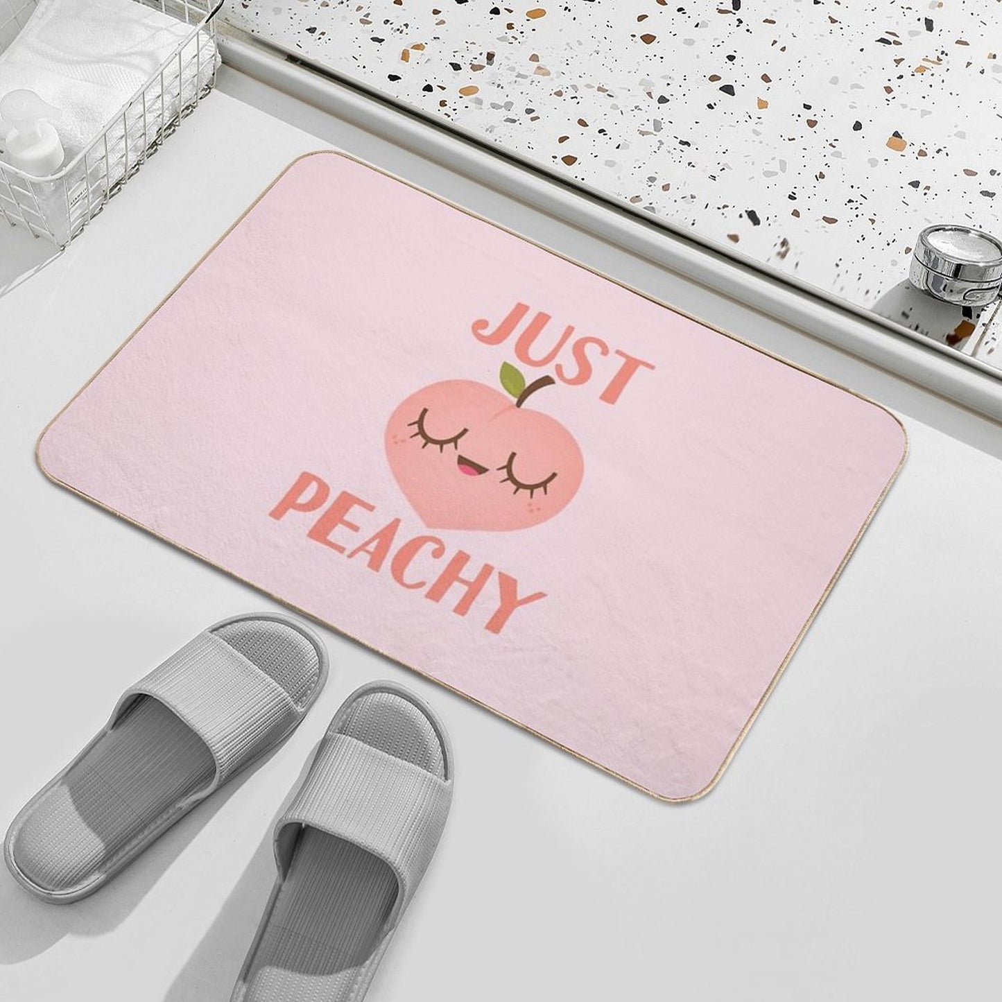 Just Peachy Easy Maintenance Bath Mat