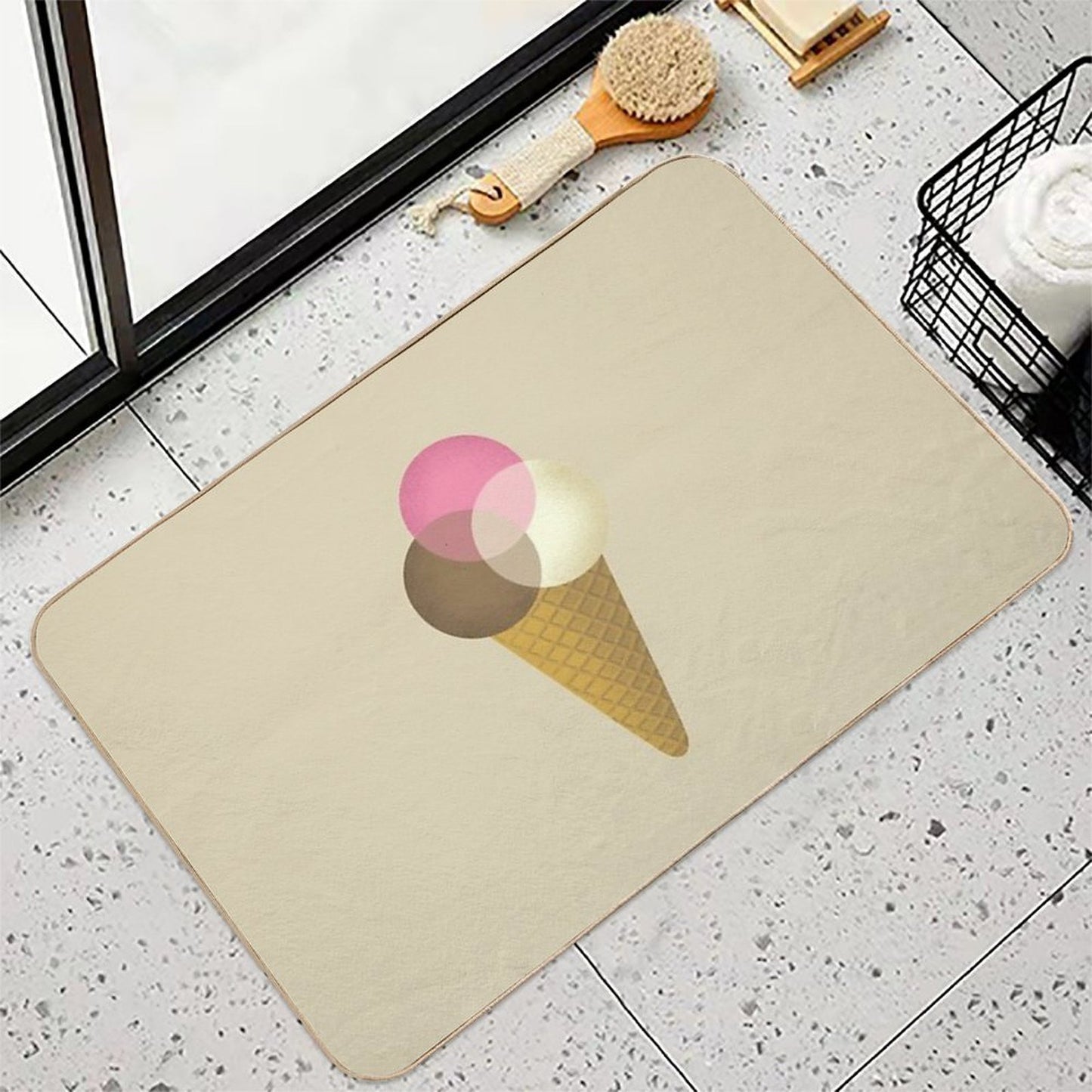 Icecream Venndor Repositionable Bath Mat