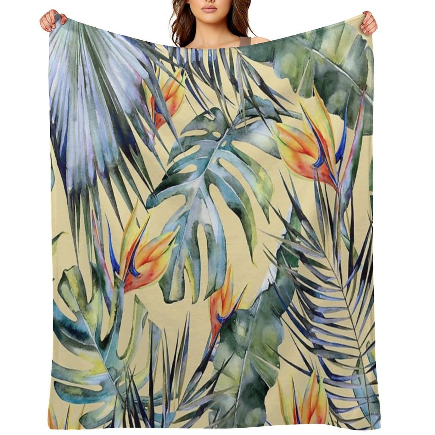 TROPICAL GARDEN 4 Anti-pilling Throw Blanket