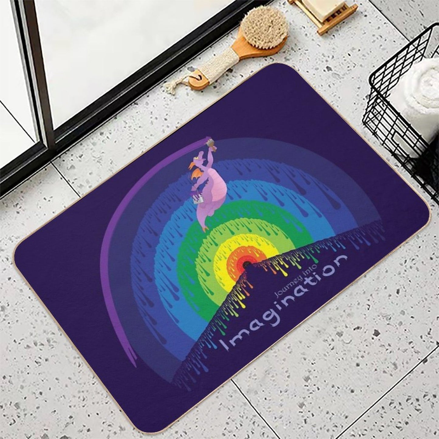 Journey Into Imagination - Painting The Dreamport Anti-Trip Bath Mat