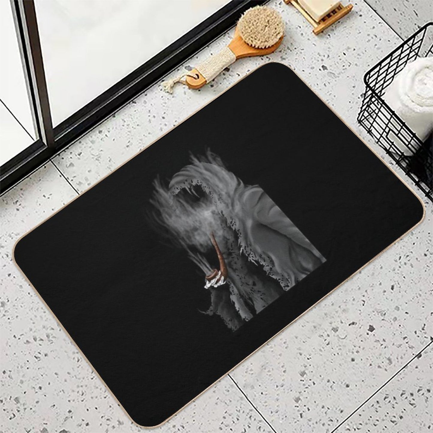 Grim Reaper Still Smoking Fade-Resistant Bath Mat
