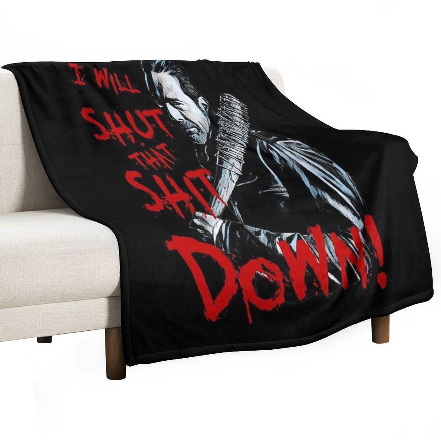 Negan I Will Shut For Fans Quick-dry Throw Blanket