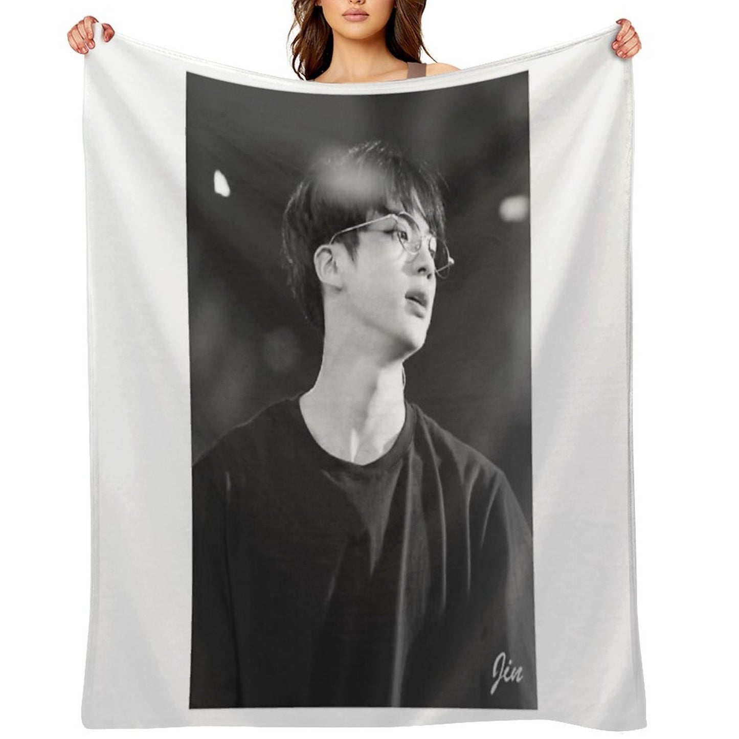 BTS Jin Sustainable Throw Blanket