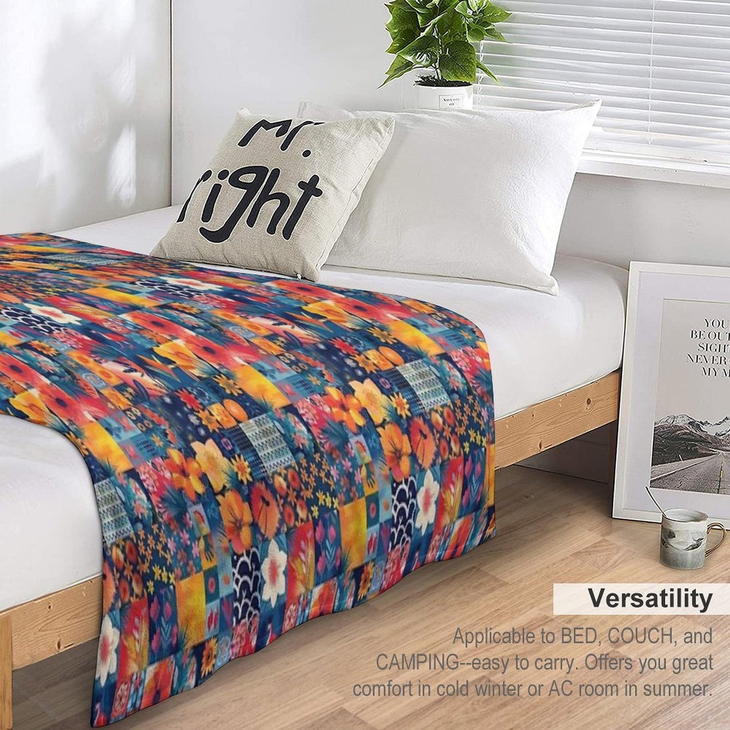 Summer Patchwork Comfort Throw Blanket