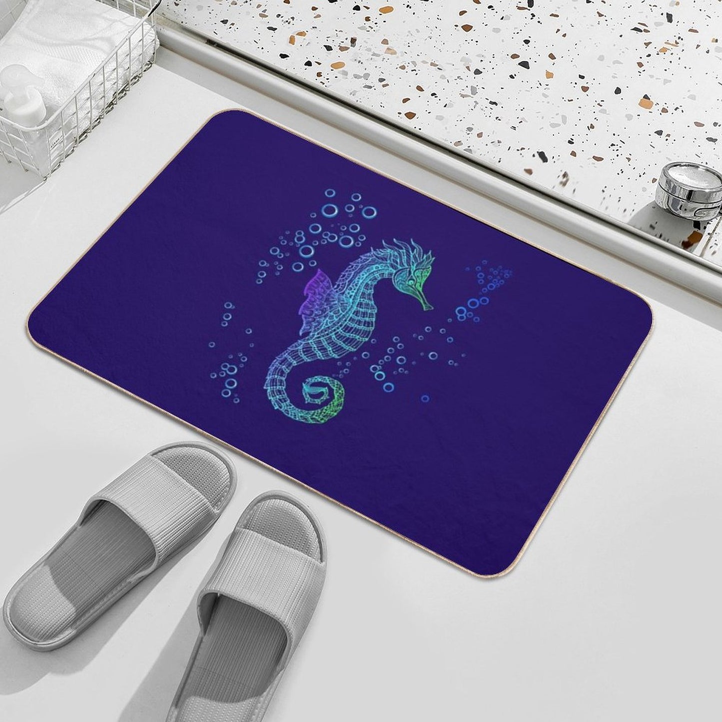 Tribal Seahorse Multi-Purpose Bath Mat