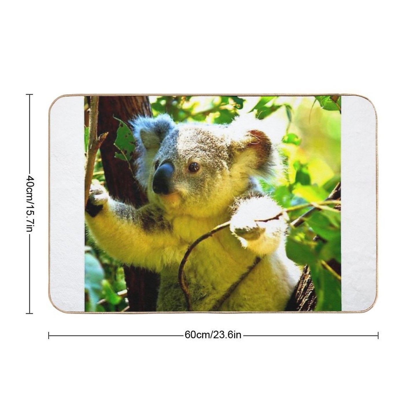 Koala Photo with High Resolution Quality Dirt-Trapping Bath Mat