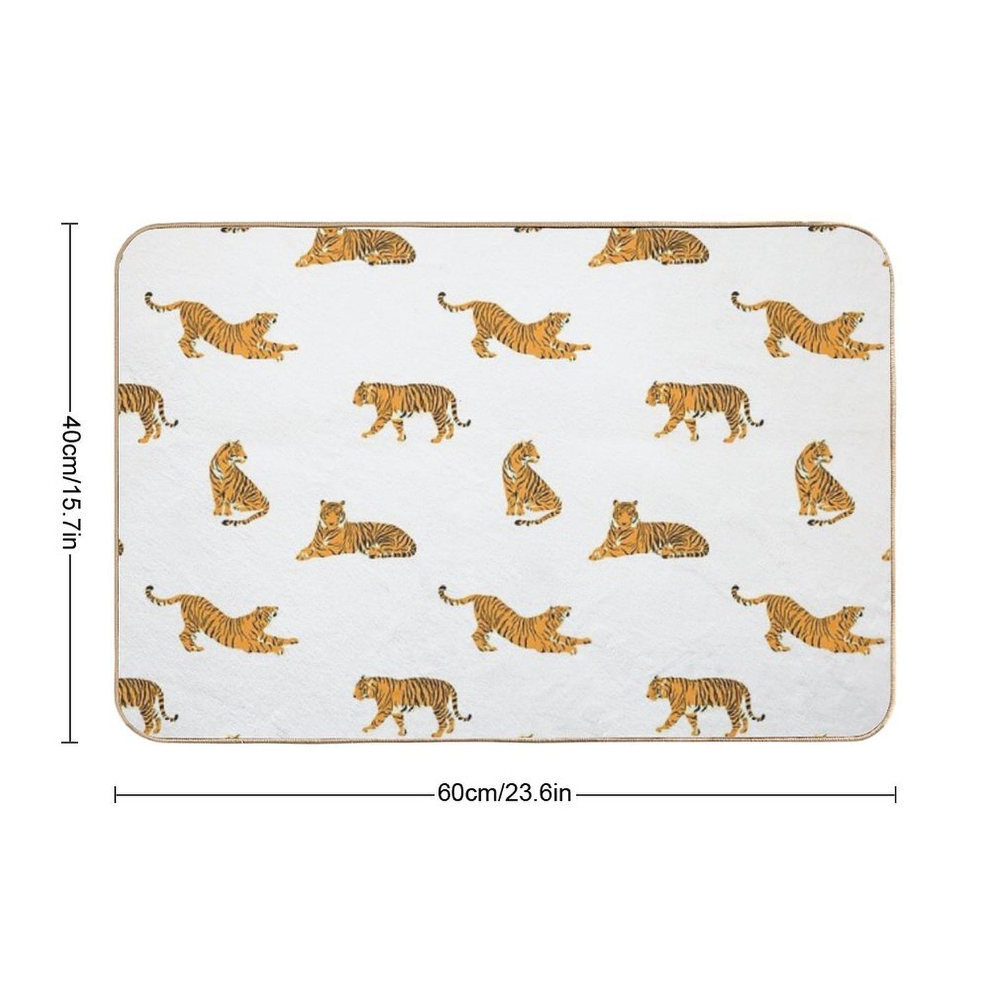 Tiger Pattern Rapid-Drying Bath Mat