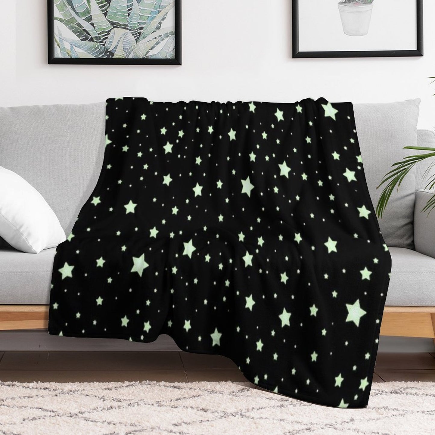 Glow Stars Machine-washable Throw Blanket