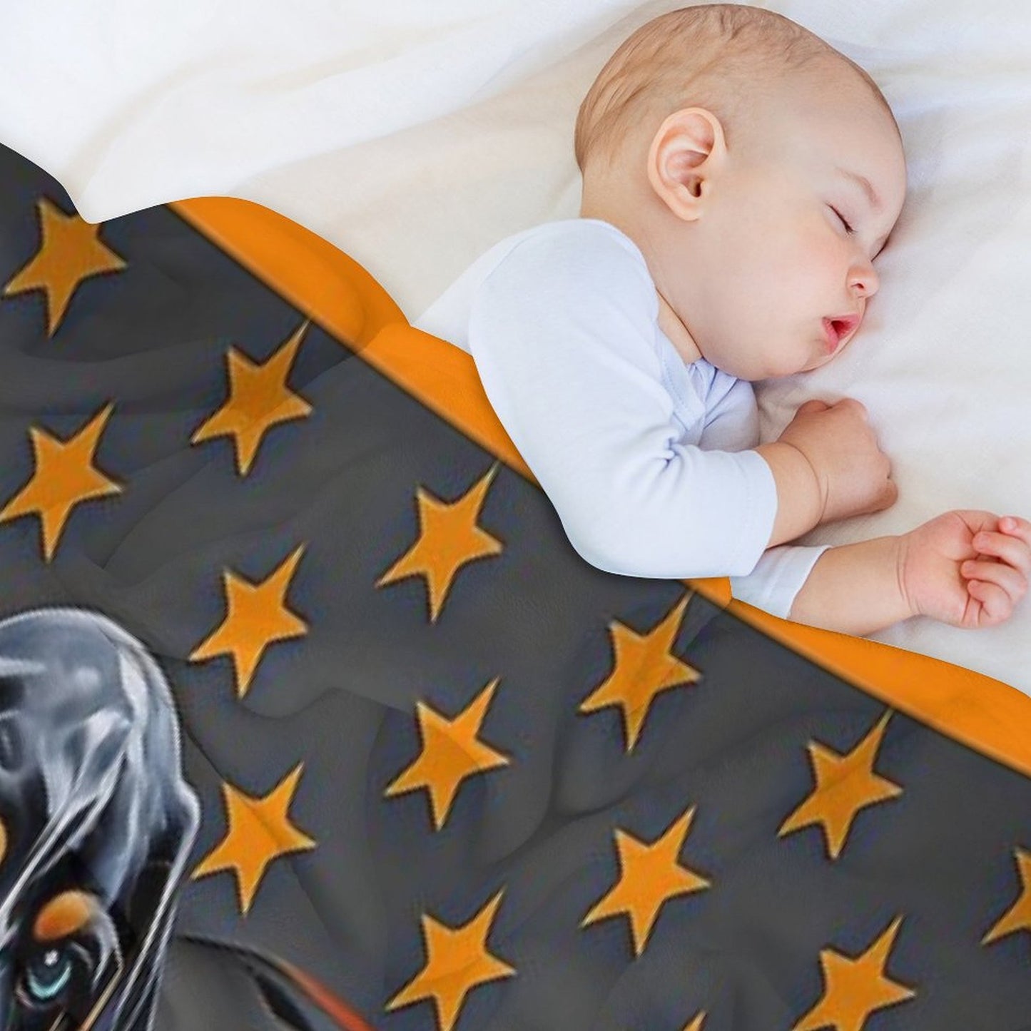 Tennessee Bluetick - Orange Stars Gift-ready Throw Blanket