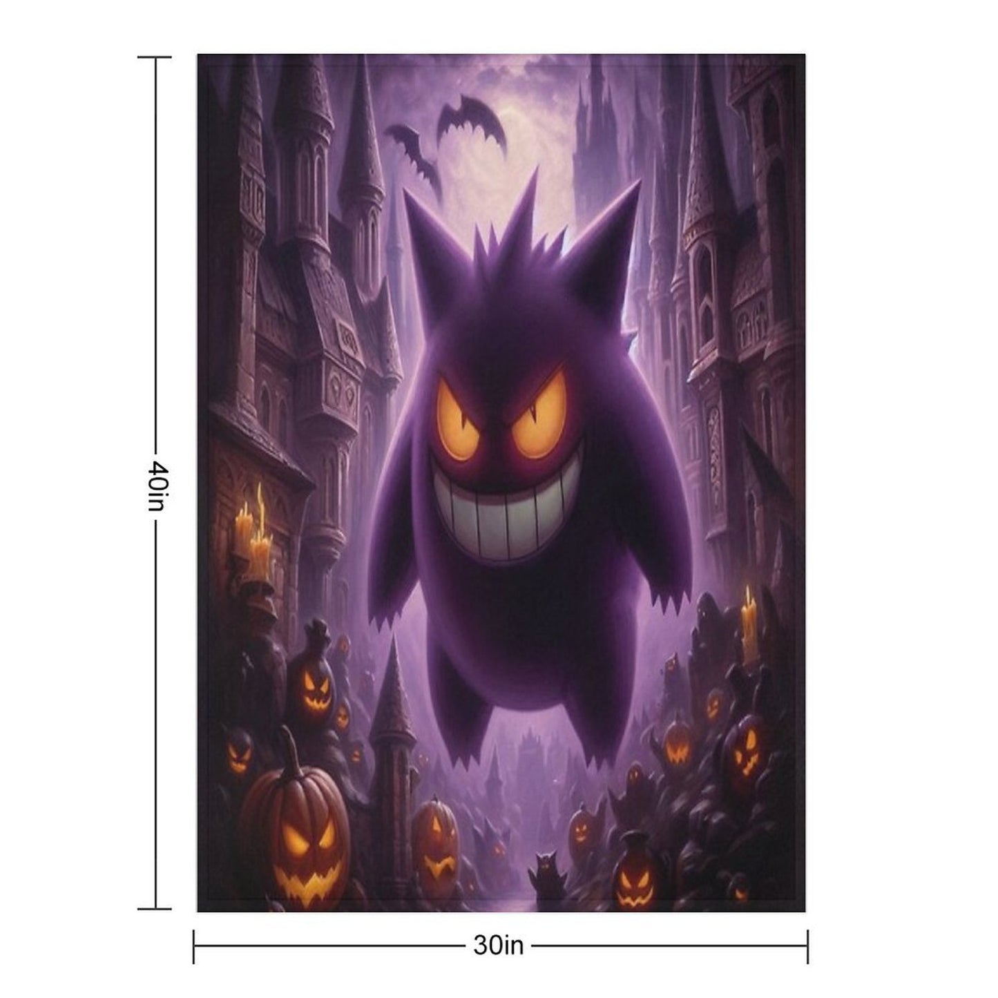 Purple Ghost Multi-functional Throw Blanket