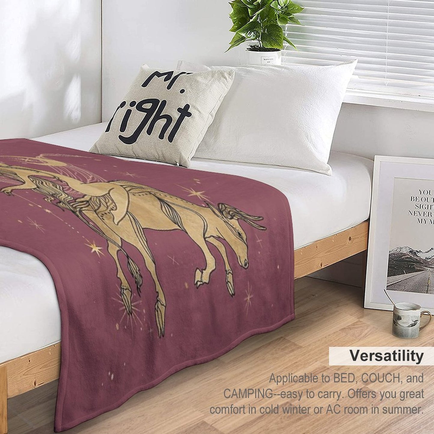 Taurus Zodiac Woman Multi-functional Throw Blanket