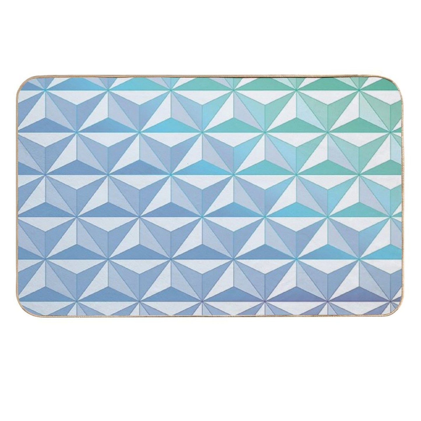 Geodesic Sphere, Blue Pet-Safe Bath Mat