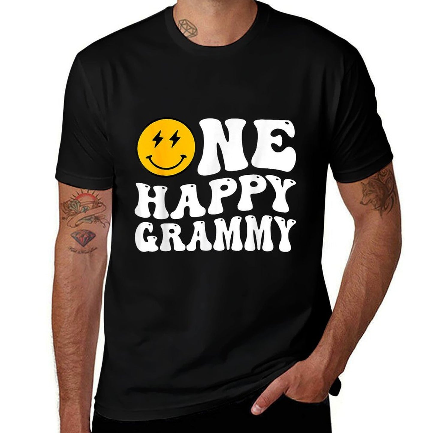 Groovy One Happy Dude Grammy 1st Birthday Family Matching Quick-drying T-Shirt