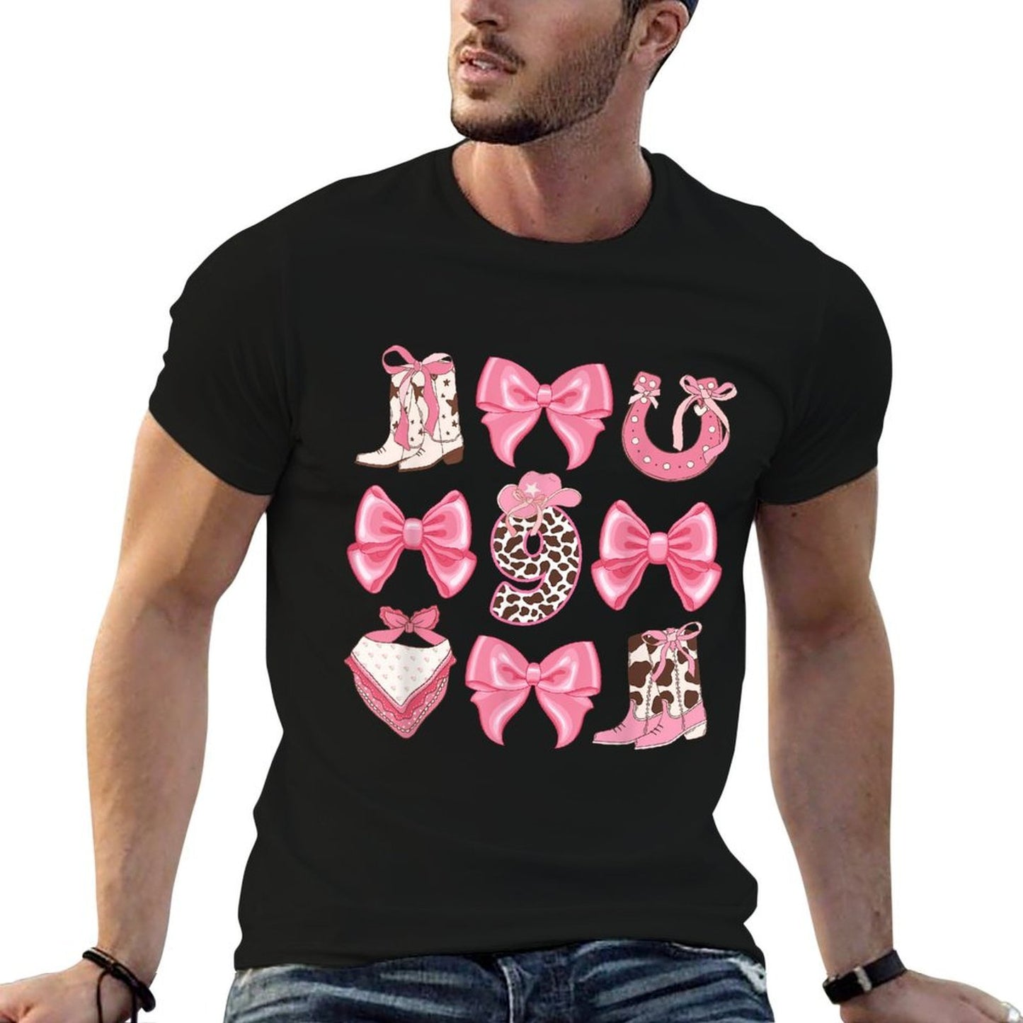 9th Birthday Cowgirl Nine Year Old Cow Girl Birthday Party Quick-drying T-Shirt