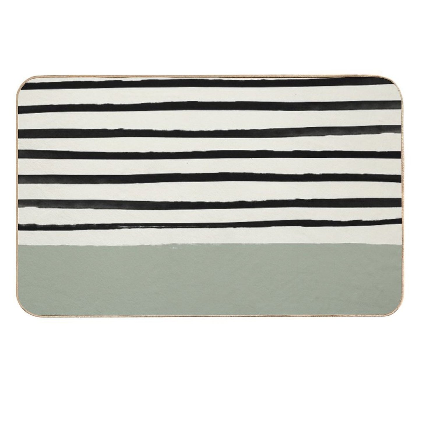 Sage X Stripes Durable Bath Mat