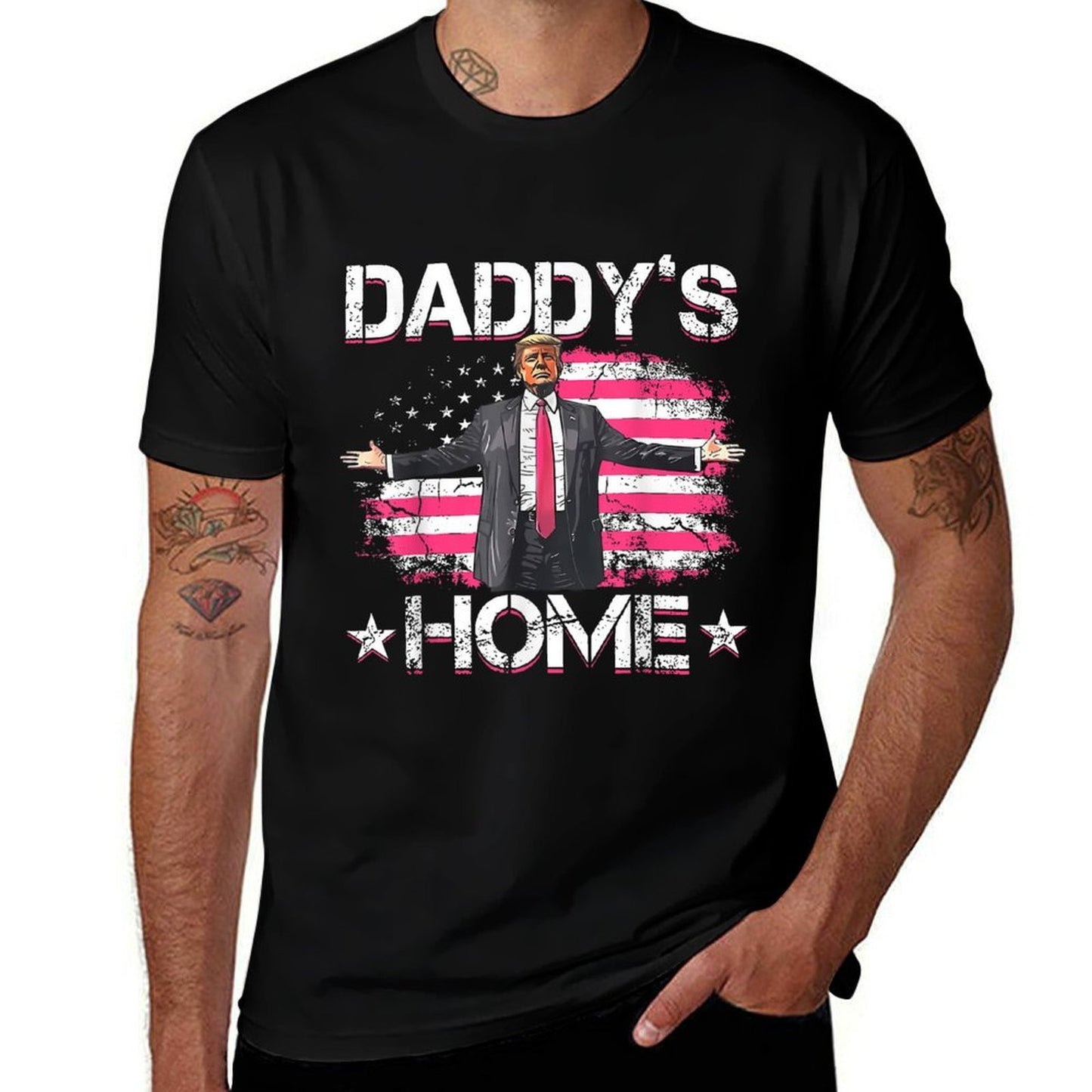 American Daddy's Home Trump 2024 Patriotic Versatile T-Shirt