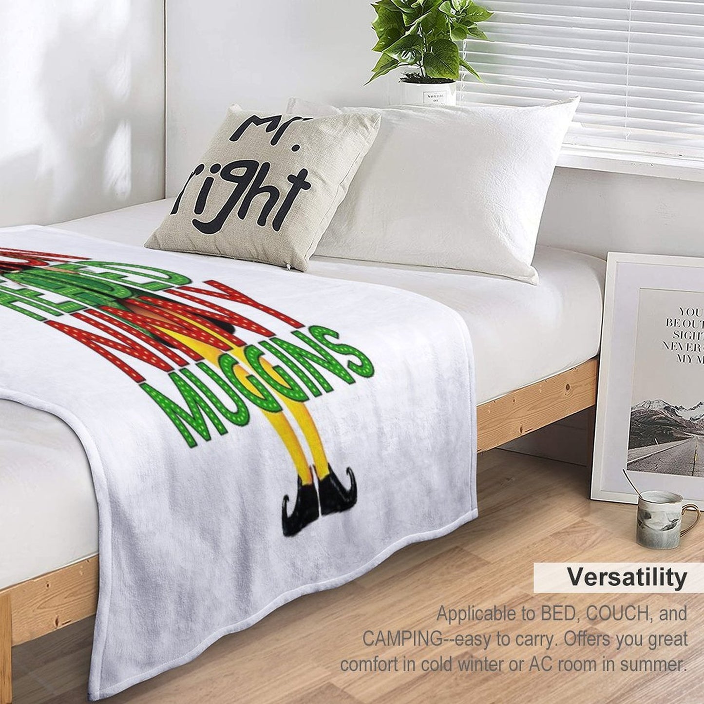 DON'T BE A COTTON HEADED NINNY MUGGINS Elf Christmas Movie Buddy Will Ferrell Funny Compact Throw Blanket