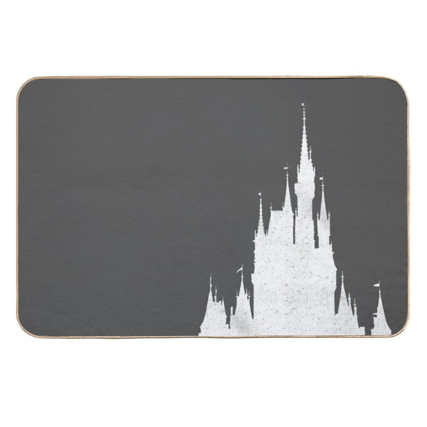 Magic Castle Silhouette Vintage  Odorless Bath Mat