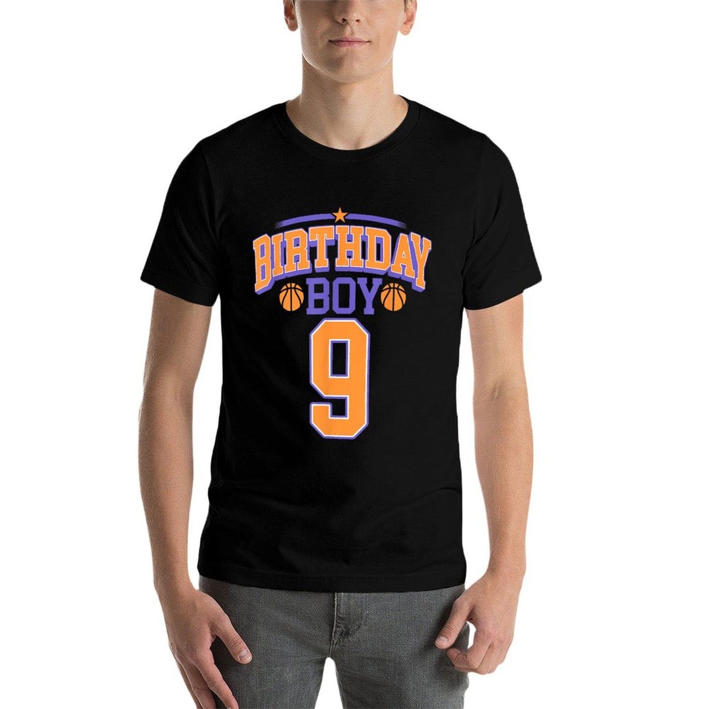 9th Birthday Boy Basketball Lover 9 Years Old Bday Odor-resistant T-Shirt