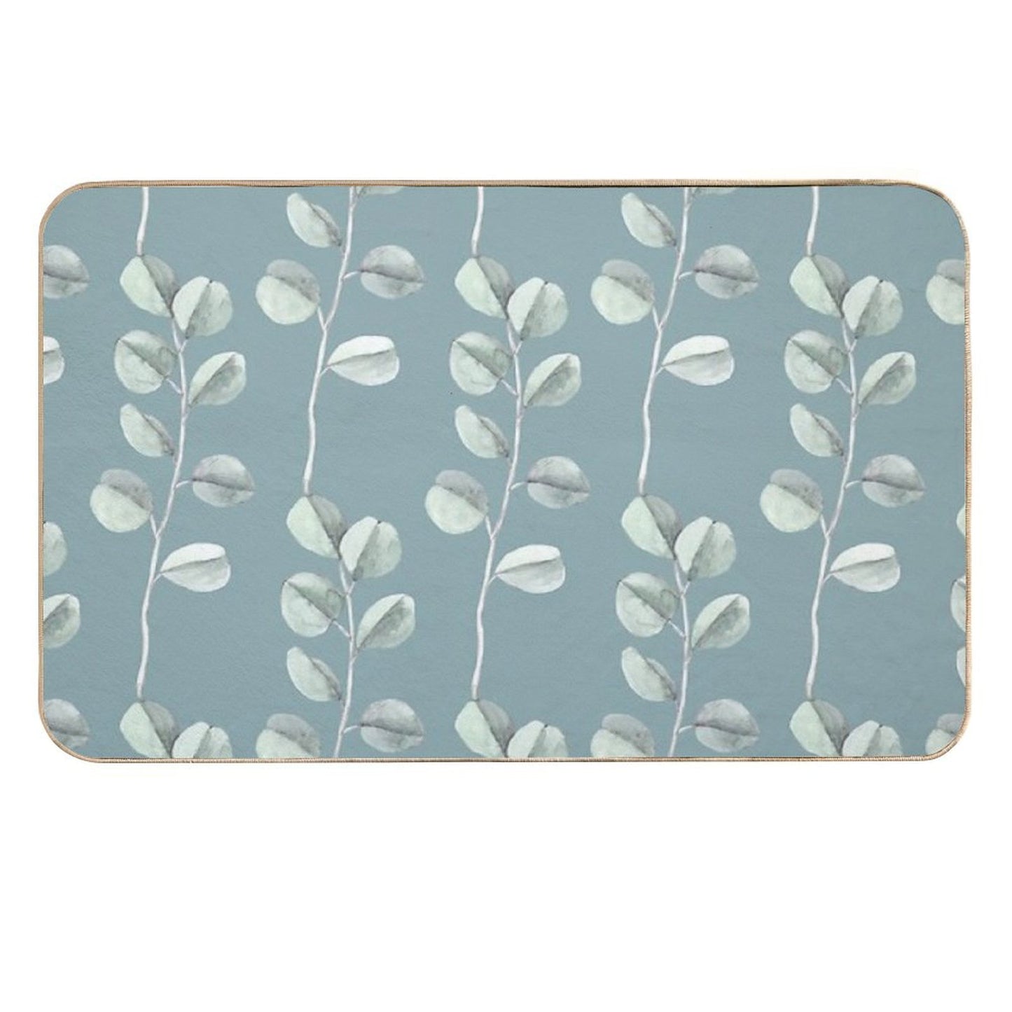 Eucalyptus Pattern Non-Slip Bath Mat