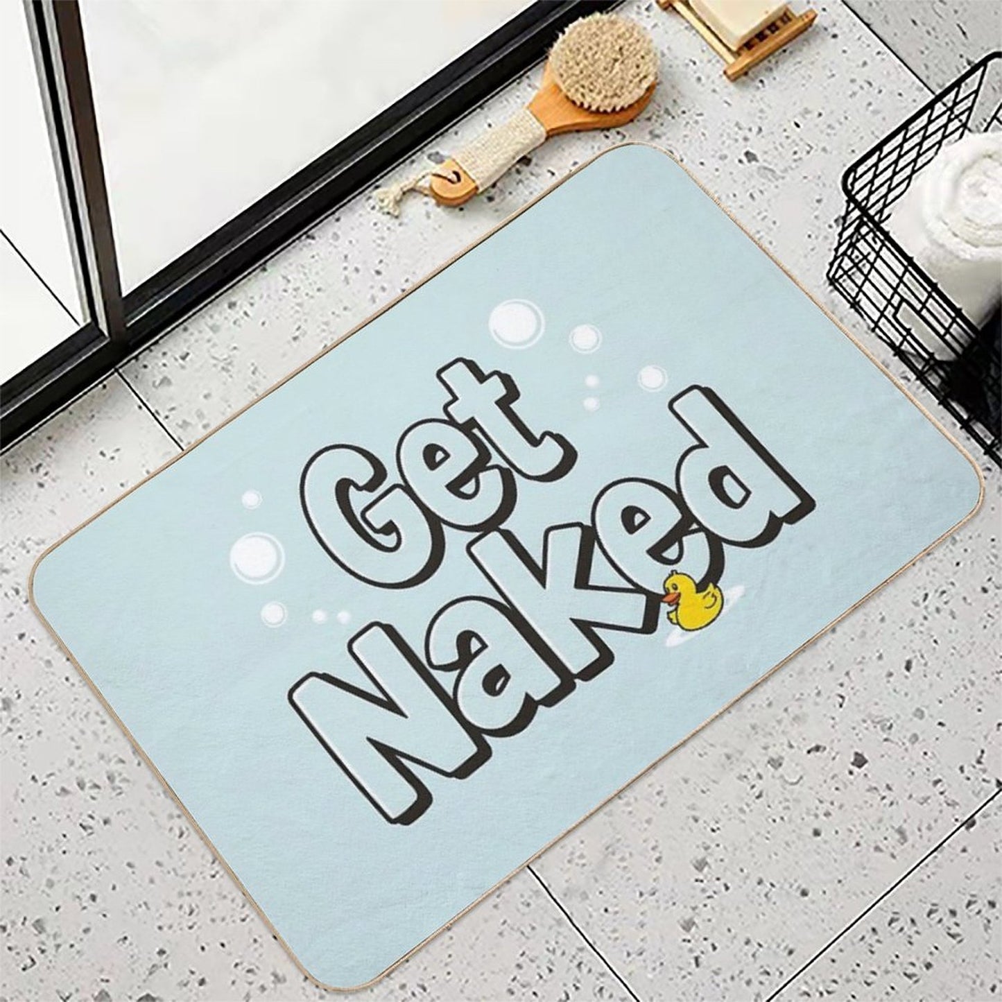 Get Naked - Fun Bathroom Stain-Proof Bath Mat