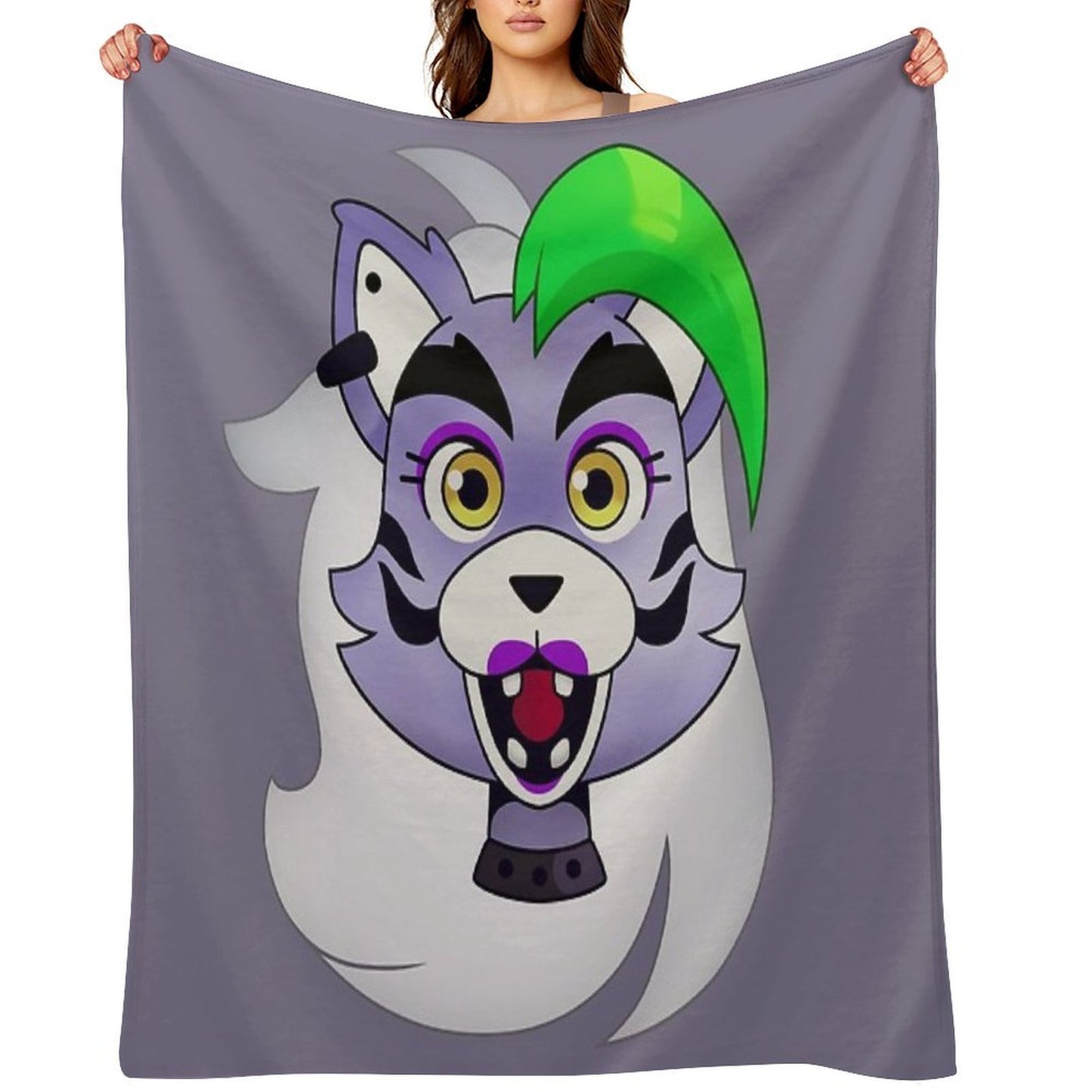 FNAF Roxanne Wolf Design Shrink-resistant Throw Blanket
