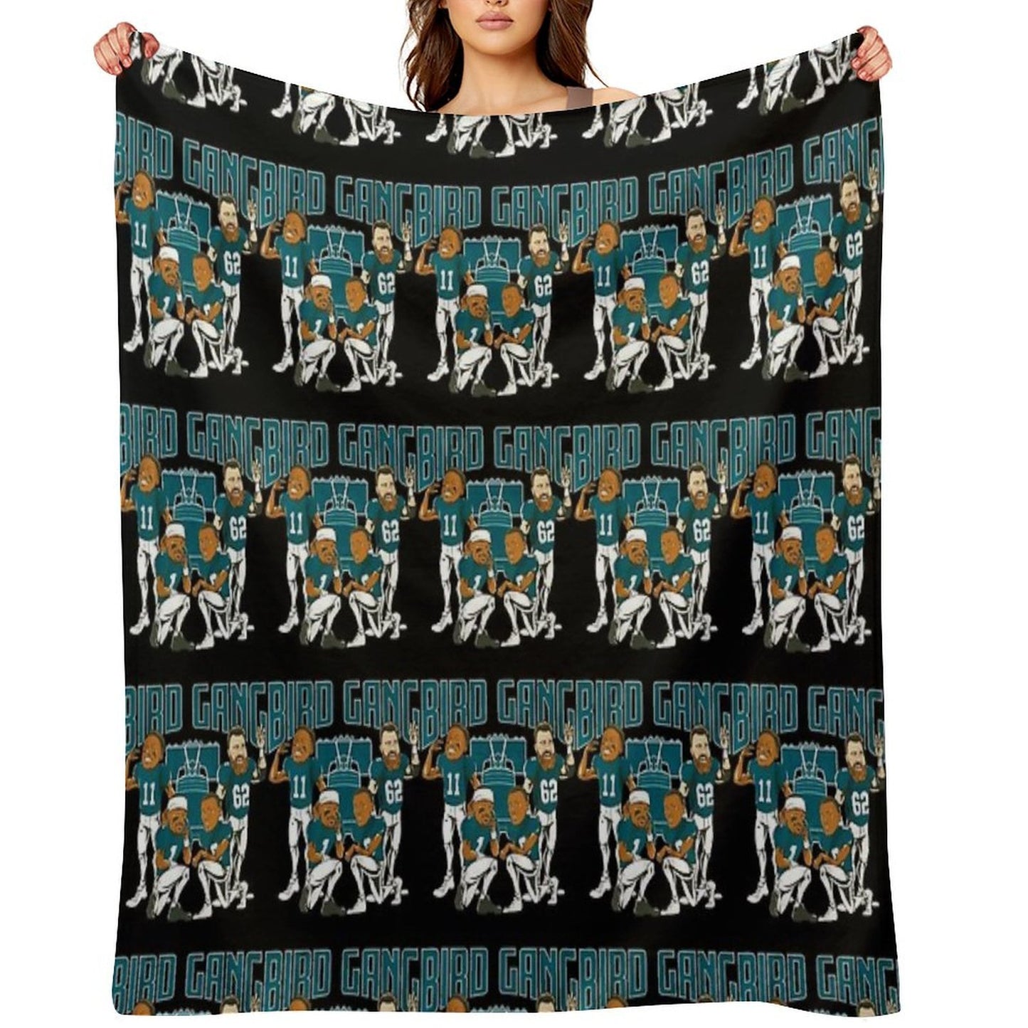 BIRD GANG PHILADELPHIA EAGLES SUPER BOWL CHAMPIONS 2023 Multi-functional Throw Blanket
