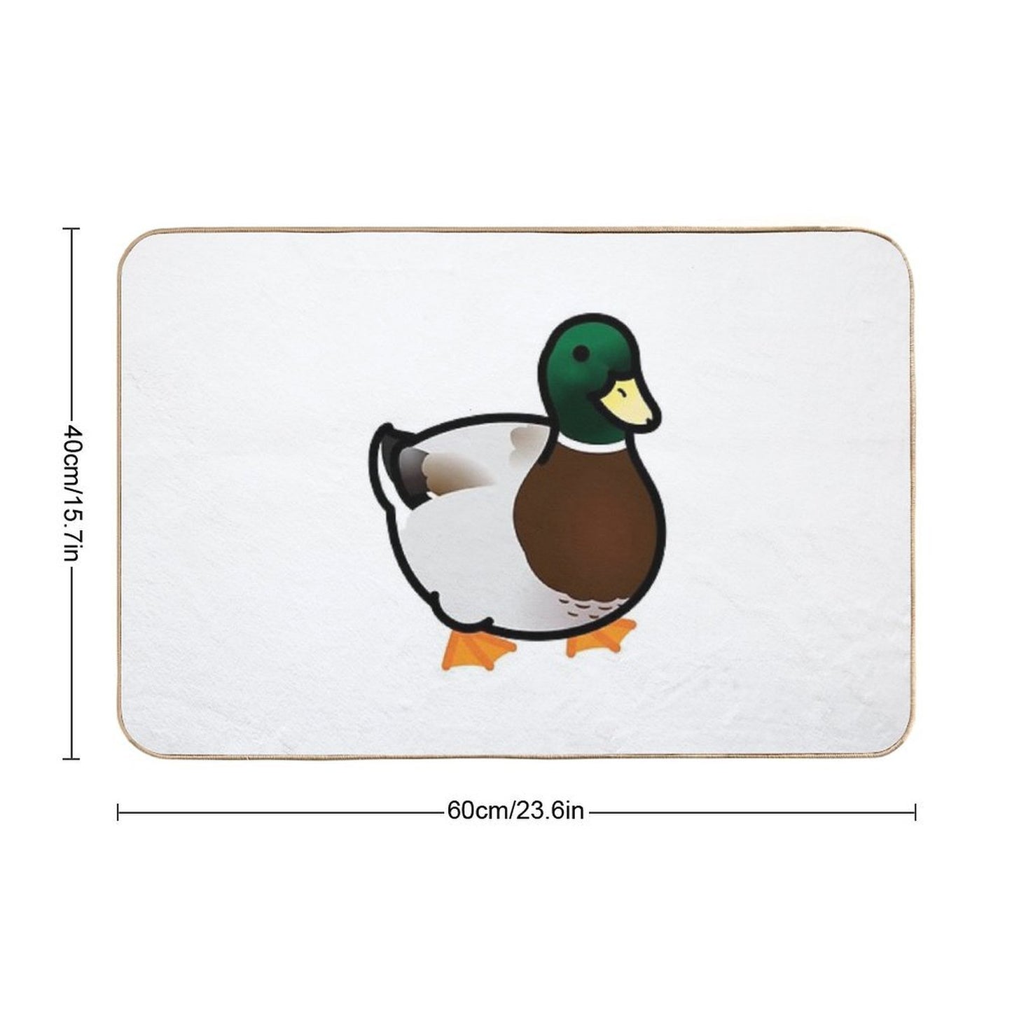 Chubby Mallard Duck Non-Slip Bath Mat