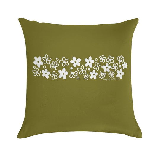 Vintage Pyrex Spring Blossom White Design Soft Ultra-Soft Texture Throw Pillow