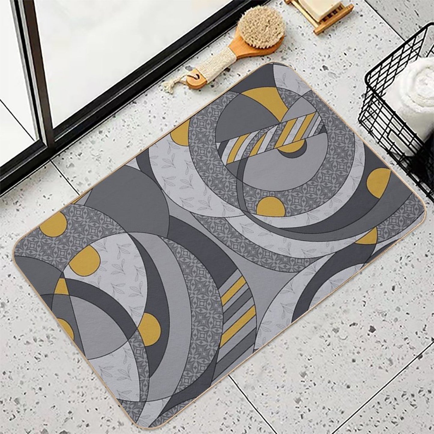 Industrial Spirals – Engineered Flow Meets Urban Art Absorbent Bath Mat