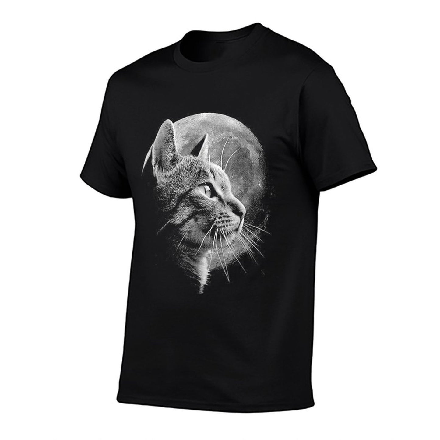 Cute Cat With Moon - Funny Cat Classic T-Shirt