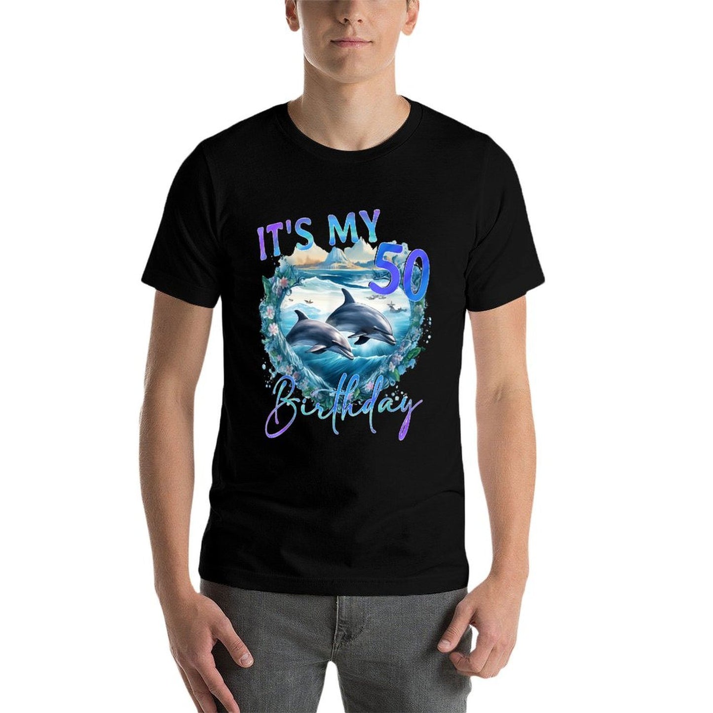 50th Birthday, 50 Years Dolphin Lover Design Classic T-Shirt