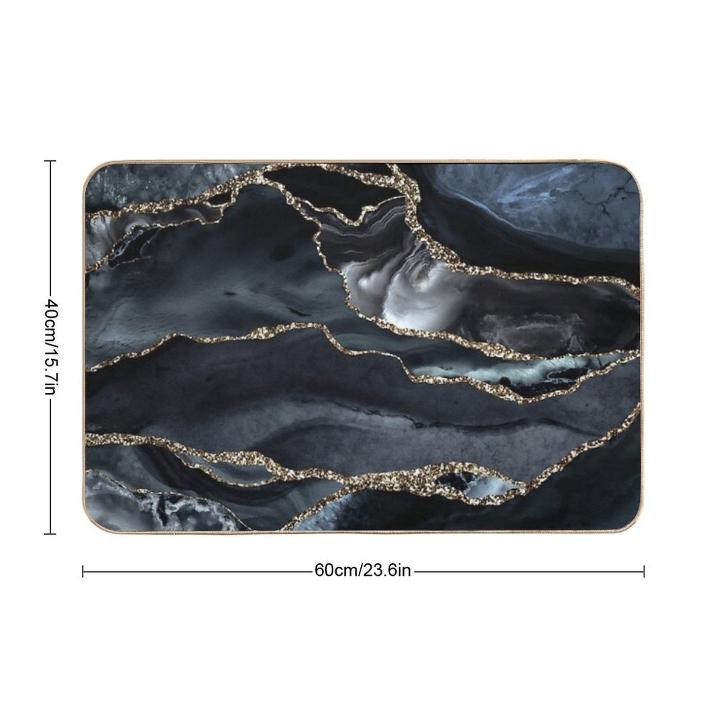 Night Masculine Marble Landscapes Easy To Clean Bath Mat