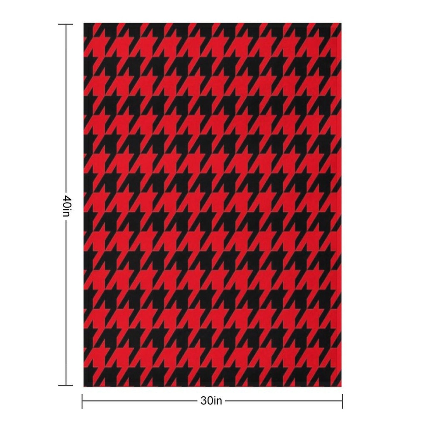 Red And Black Houndstooth Lightweight Throw Blanket