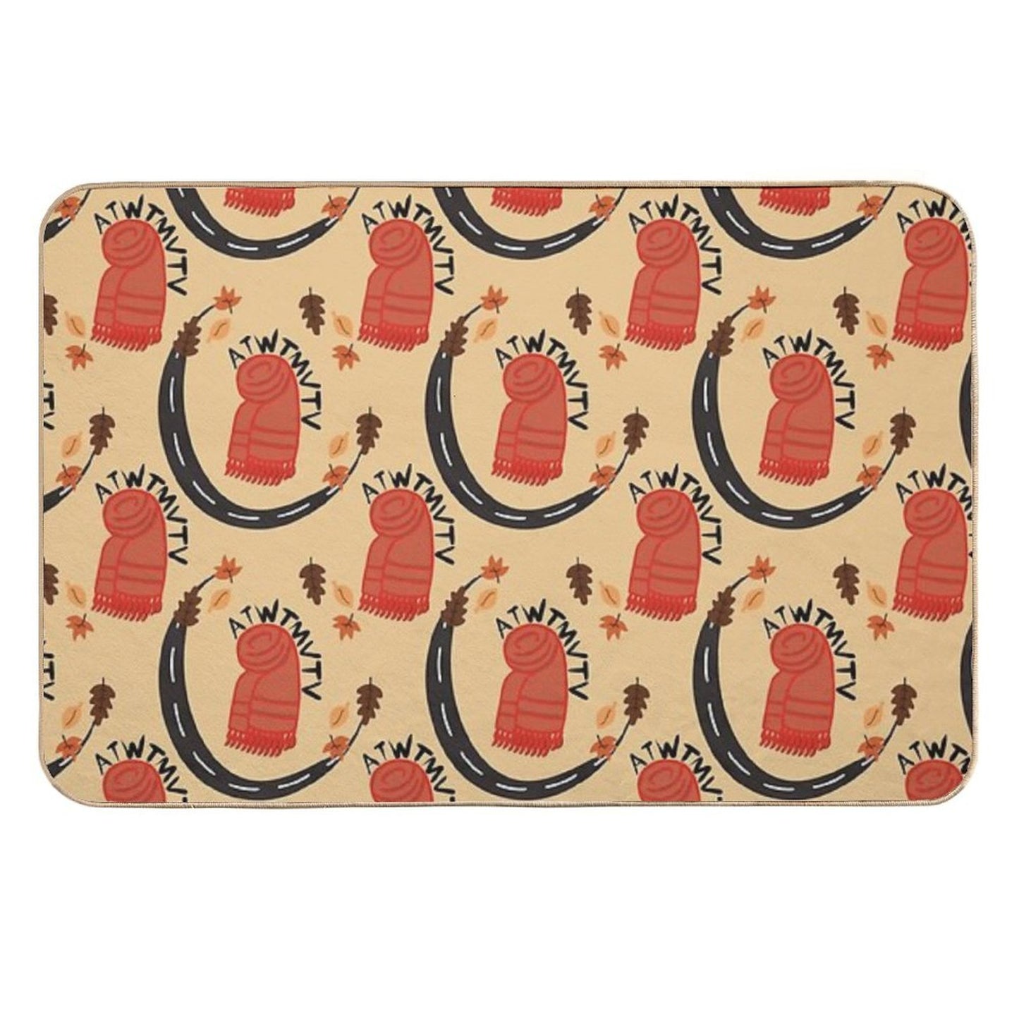 Deluxe ATWTMVTV Red Easy Maintenance Bath Mat