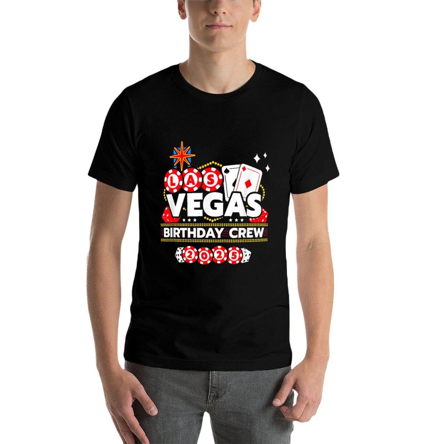 Vegas Birthday Squad - Birthday Crew - Vegas Birthday 2025 Wrinkle-resistant T-Shirt