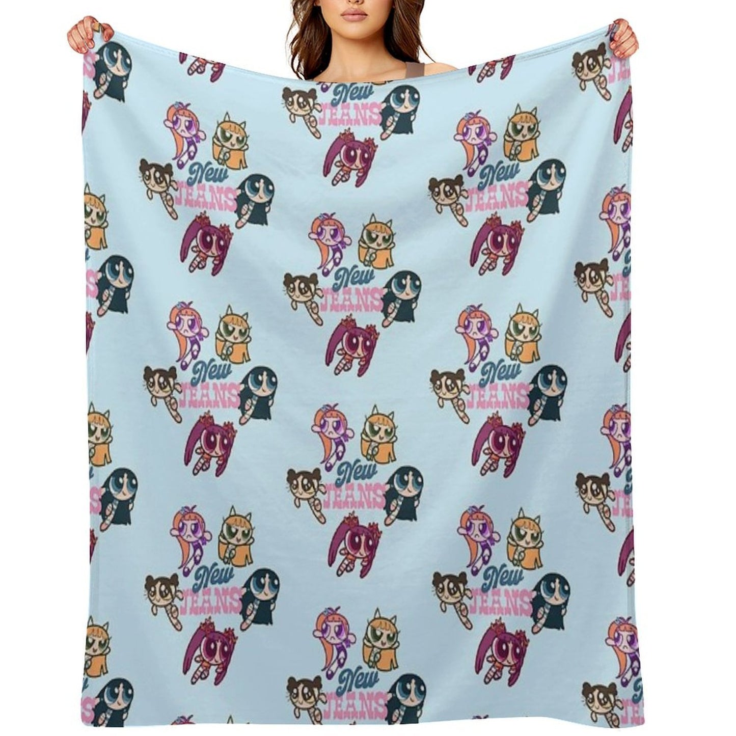 NewJeans Powerpuff Girls Lightweight Throw Blanket