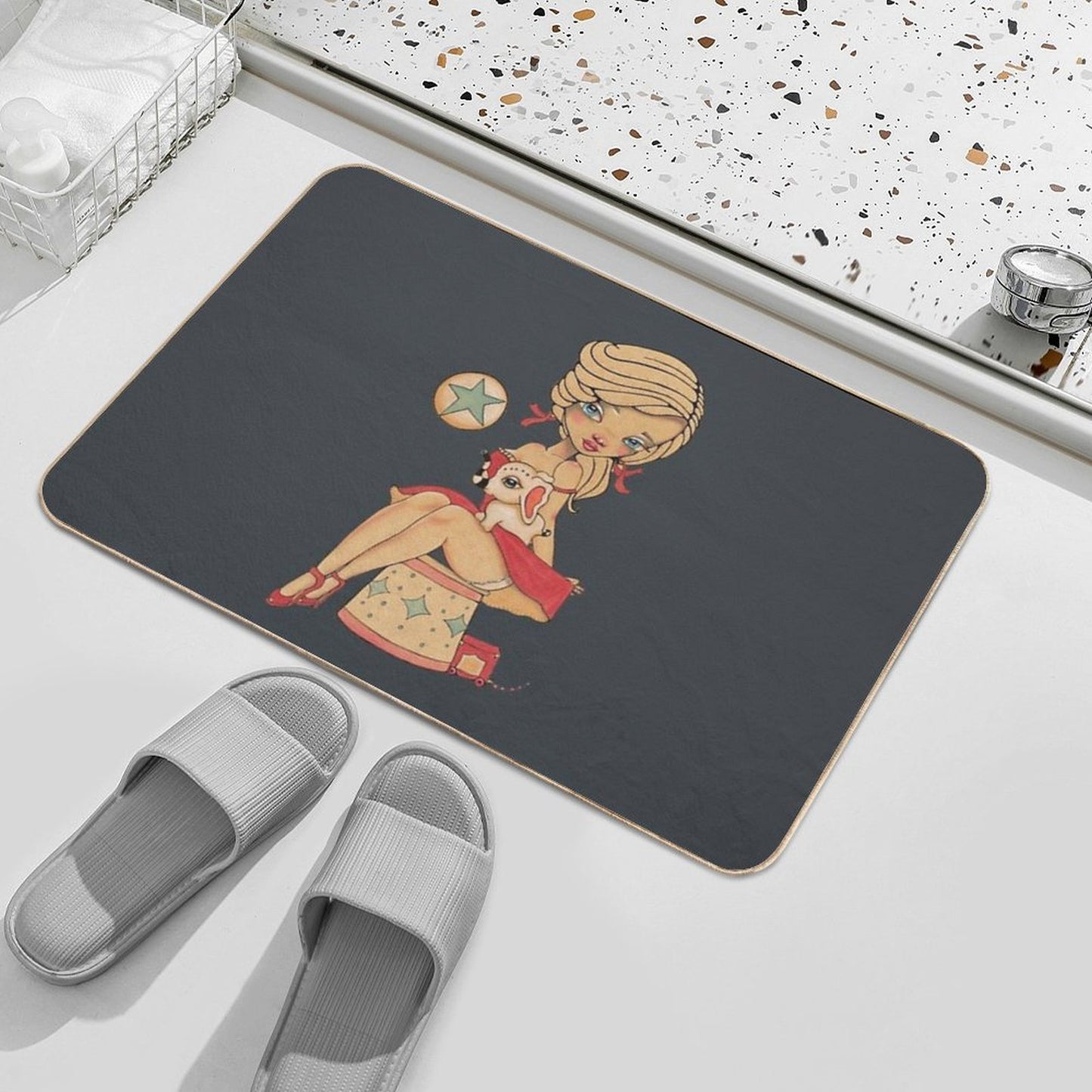 Come, Run Away with Me Non-Slip Bath Mat